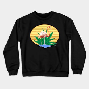 Cute Funny Flamingos Summer Sun & Good Feelings Designs Crewneck Sweatshirt